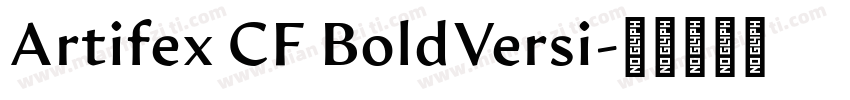 Artifex CF BoldVersi字体转换